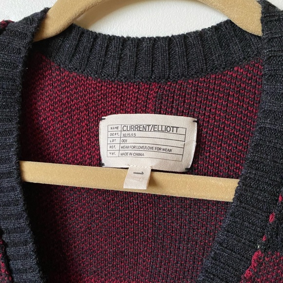 Current Elliot • NWOT Buffalo Plaid Wool Cardigan - Picture 8 of 14